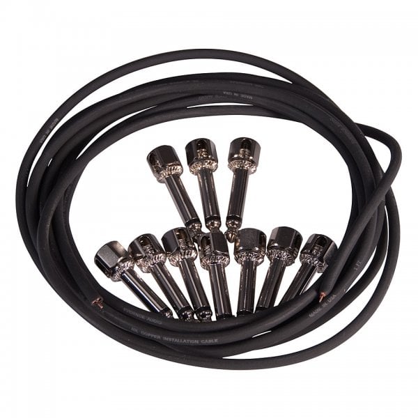 SIS Kit - 10ft Monorail (Black) & 10 Screw In Solderless Right-Angle Plugs Bundle