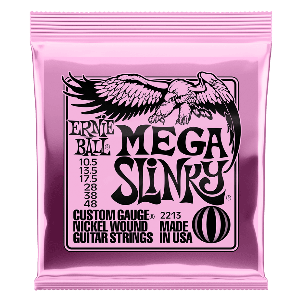 Mega Slinky Nickel Wound Electric Guitar Strings (10.5-48 Gauge)