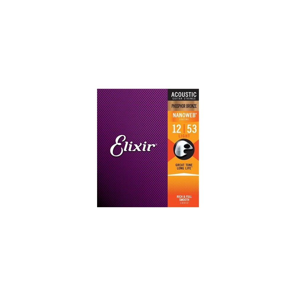 Phosphor Bronze Nanoweb Light Acoustic Strings (12-53 Gauge)