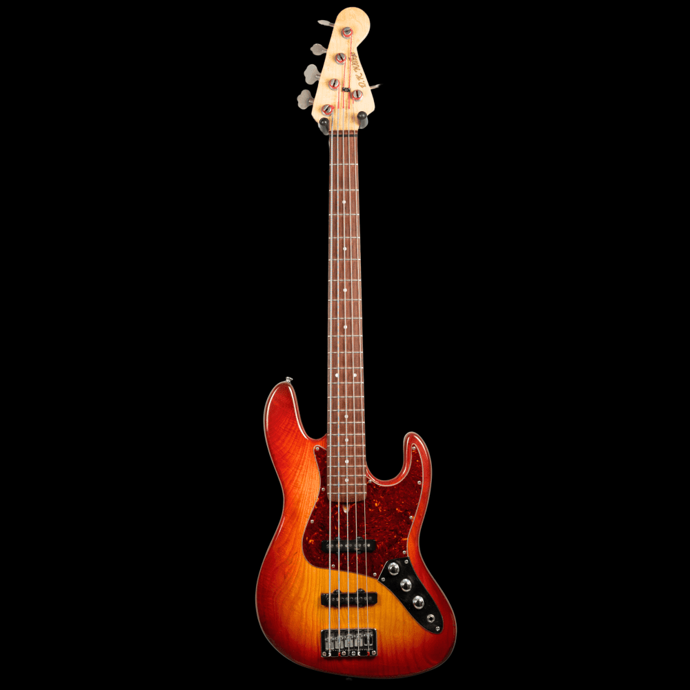 Doug Wilkes Custom Built 5 String Bass in Cherry Sunburst (Pre-Owned)