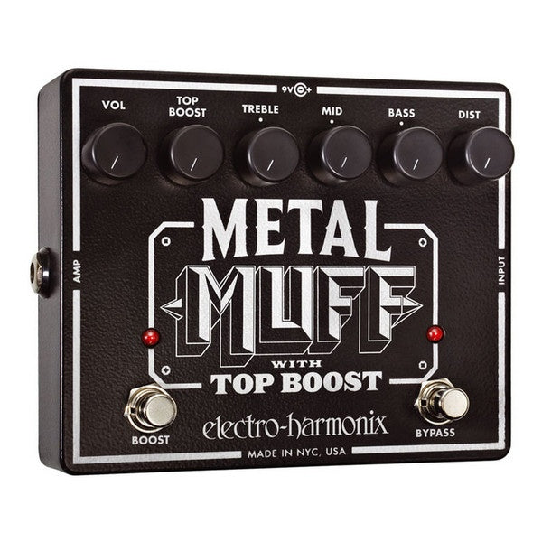 Electro Harmonix Metal Muff Distortion Pedal With Top Boost for Electric Guitar