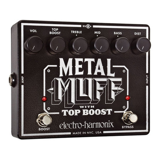 Electro Harmonix Metal Muff Distortion Pedal With Top Boost for Electric Guitar