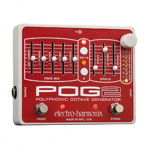 Electro Harmonix POG 2 Polyphonic Octave Generator Effects Pedal for Guitar