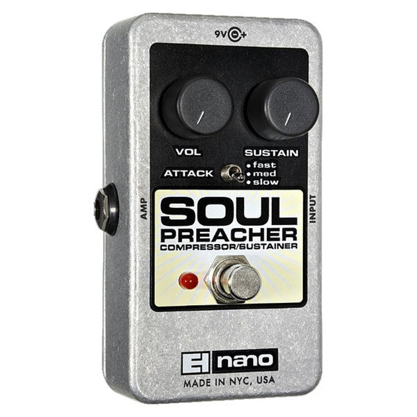 Electro Harmonix Soul Preacher Compressor Sustainer Effects Pedal for Guitar