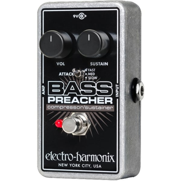 Electro Harmonix Bass Preacher Compressor / Sustainer Effects Pedal for Guitar