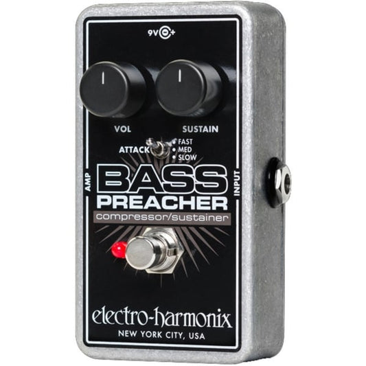Electro Harmonix Bass Preacher Compressor / Sustainer Effects Pedal for Guitar