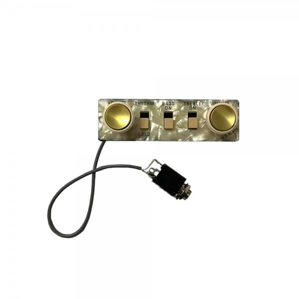 Hofner Bass Control Panel & Wired Jack Socket Perloid (HA2BPC)