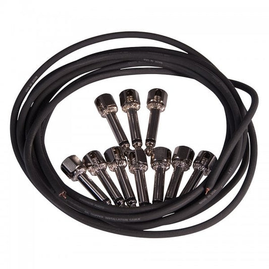 SIS Kit - 10ft Monorail (Black) & 10 Screw In Solderless Right-Angle Plugs Bundle