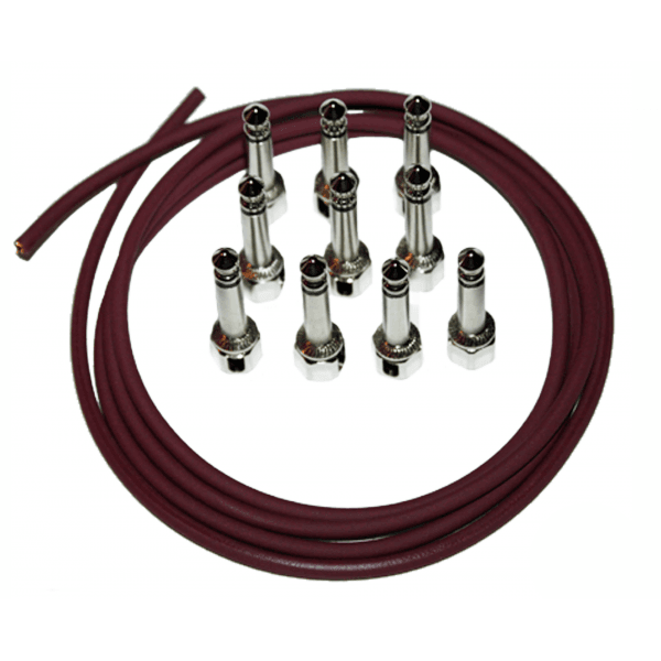 Evidence Audio SIS Kit - 10ft Monorail (Burgundy) & 10 Screw In Solderless Right-Angle Plugs Bundle