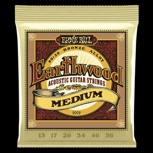 Earthwood Medium 80/20 Bronze Acoustic Guitar Strings (13-56 Gauge)