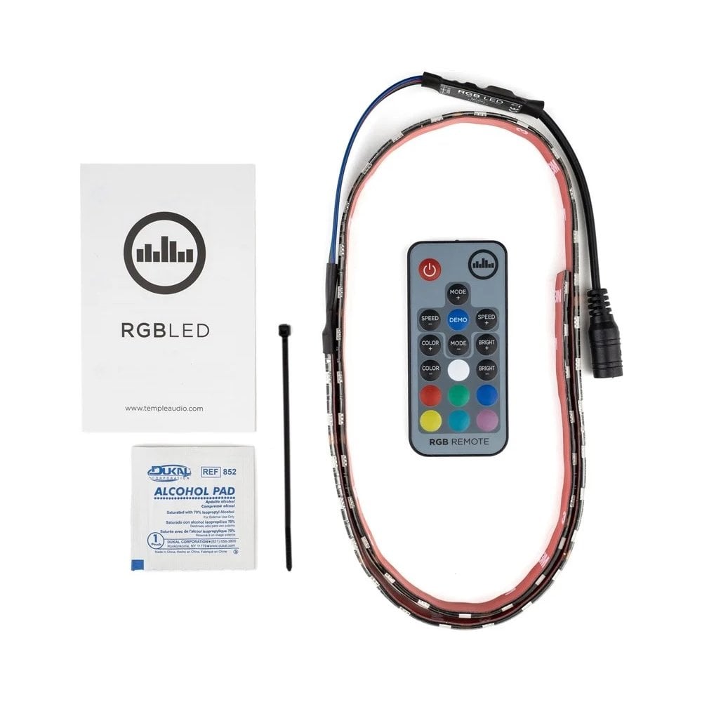 Temple Audio RGB LED Light Strip with Remote for SOLO 18