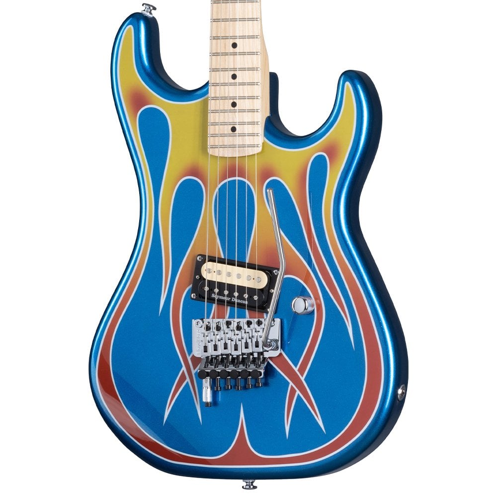 Kramer Custom Graphics "Hot Rod" Baretta in Blue Sparkle w/ Flames