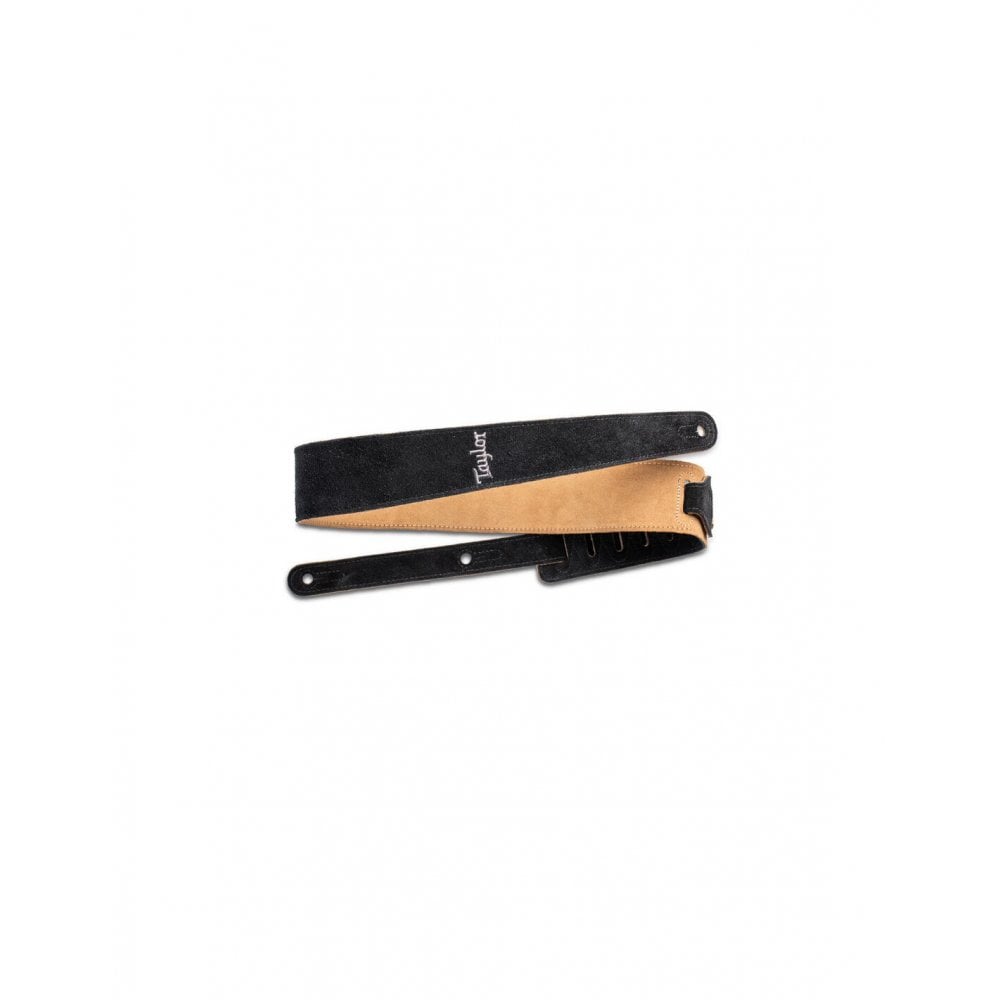 Taylor 2.5" Embroidered Suede Guitar Strap - Black