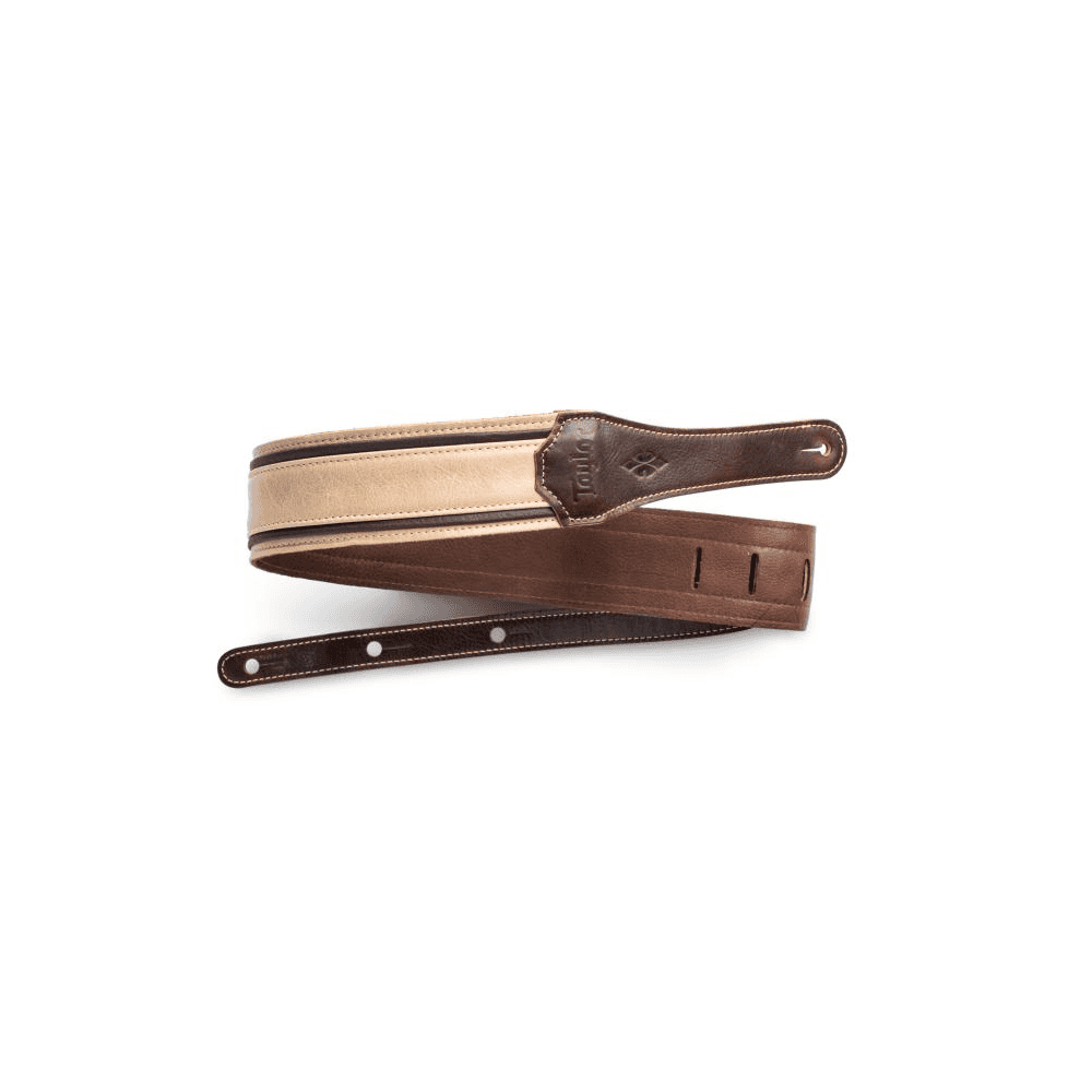 Taylor Reflections 2.5" Leather Guitar Strap, Spruce/Ebony