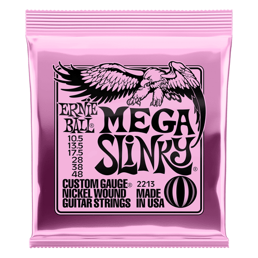 Mega Slinky Nickel Wound Electric Guitar Strings (10.5-48 Gauge)