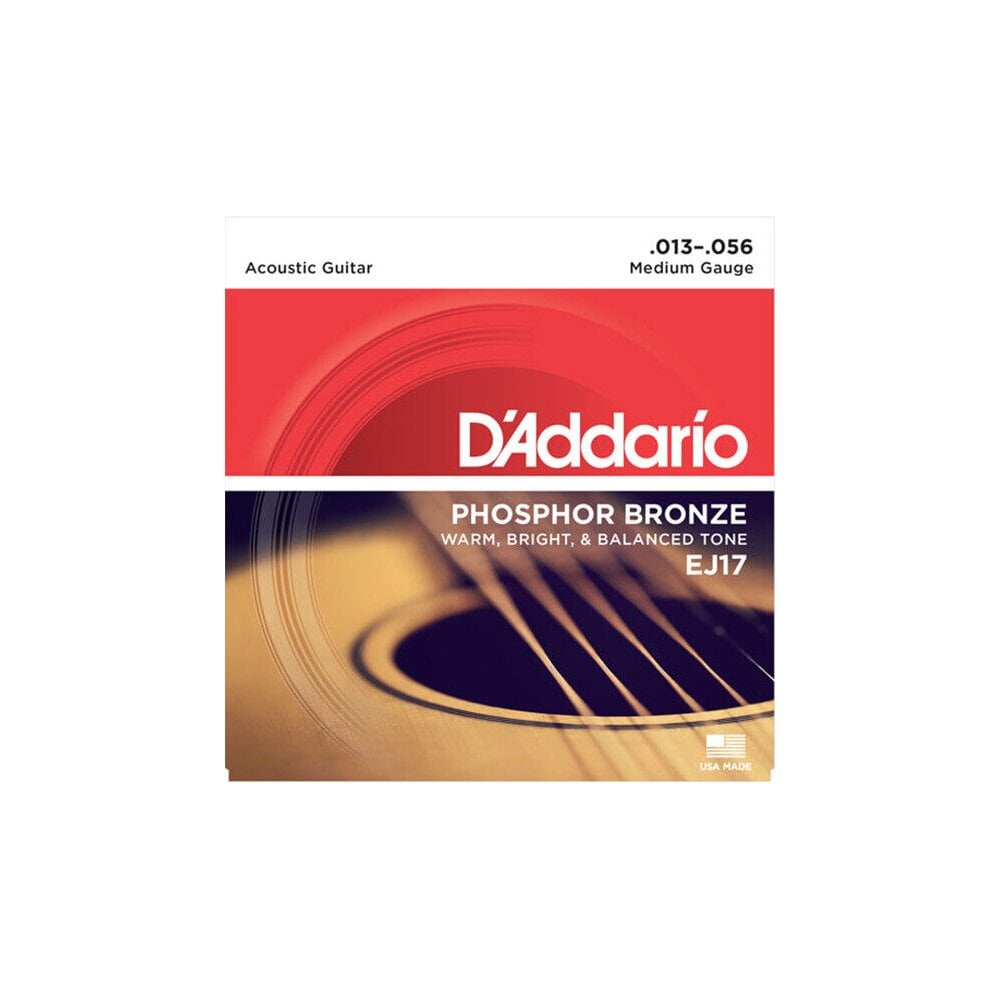 EJ17 Medium Gauge Phosphor Bronze Acoustic Guitar Strings (013-056 Gauge)