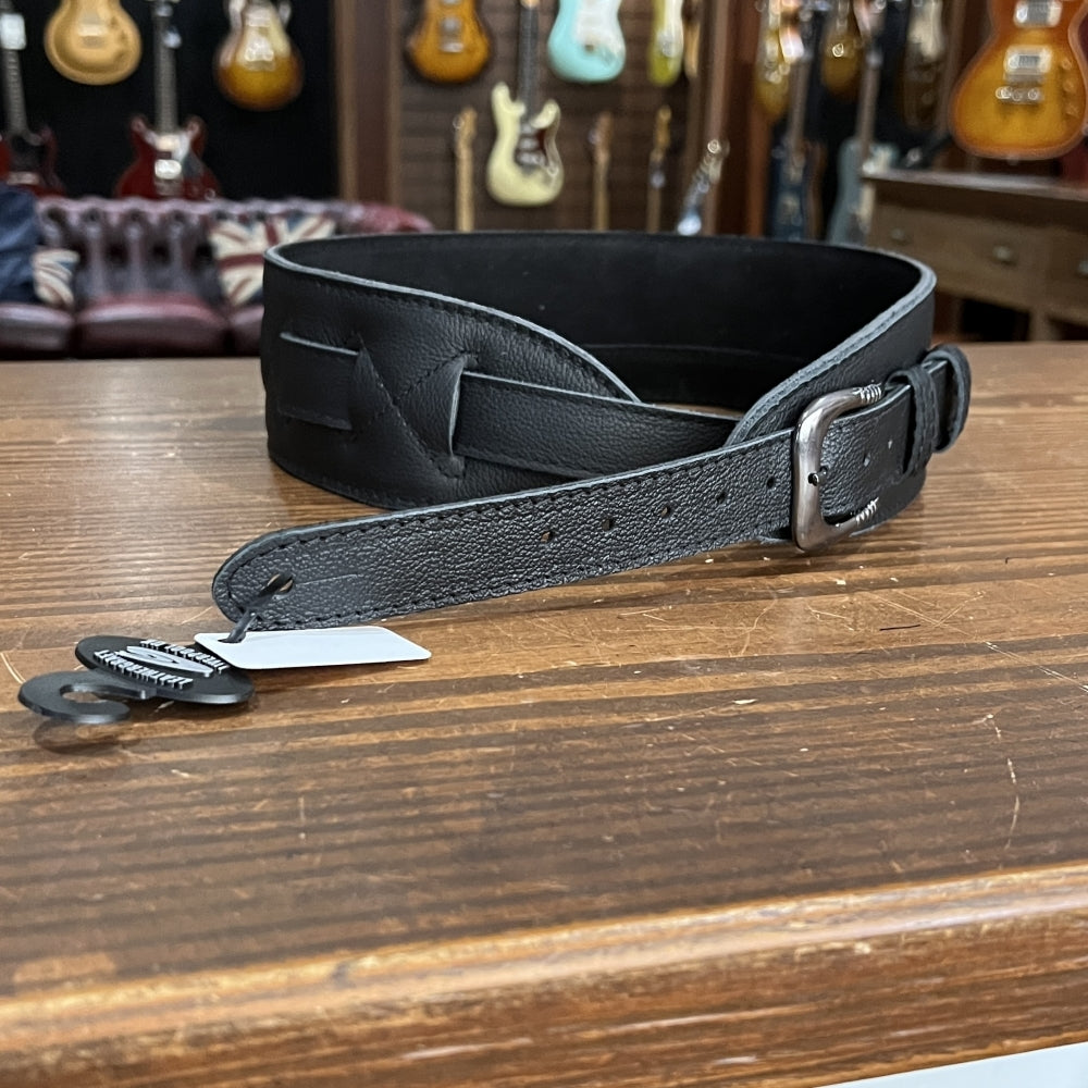 Leathergraft Fab Softy Leather Buckle Guitar Strap (Black)