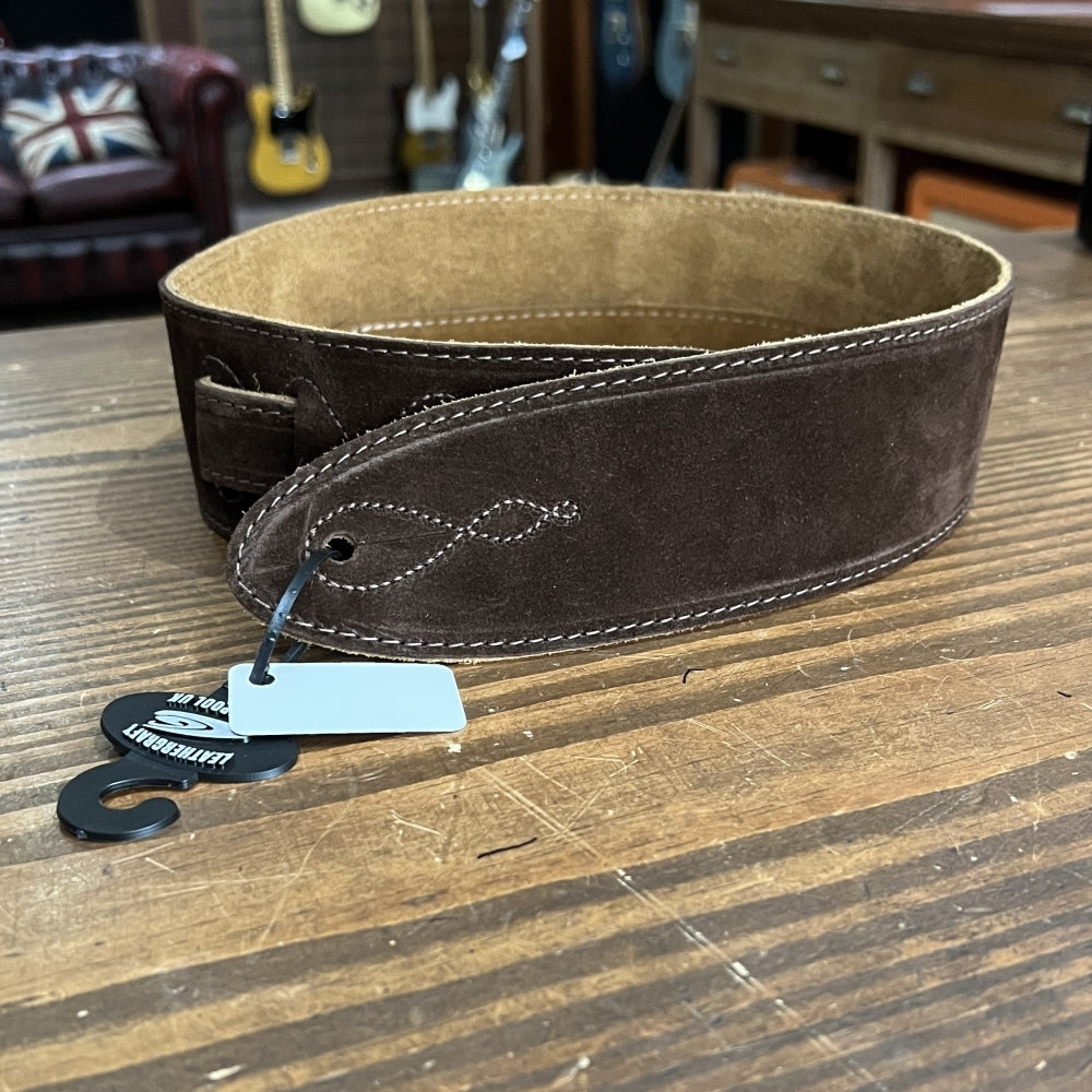 leathergraft Comfy Suede Guitar Strap (Brown)