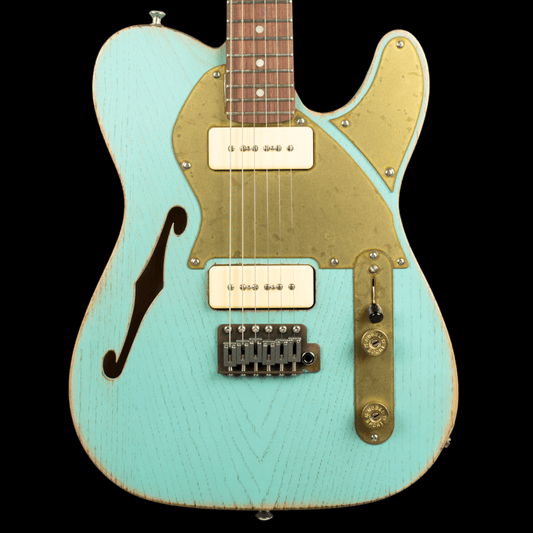 Nancy Lounge P90 Semi Hollow Electric Guitar Surf Green (Pre-Owned)