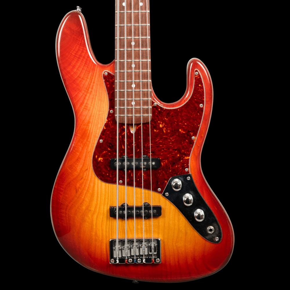Doug Wilkes Custom Built 5 String Bass in Cherry Sunburst (Pre-Owned)