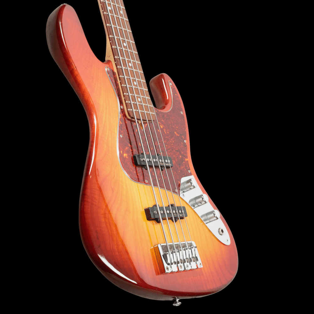 Doug Wilkes Custom Built 5 String Bass in Cherry Sunburst (Pre-Owned)