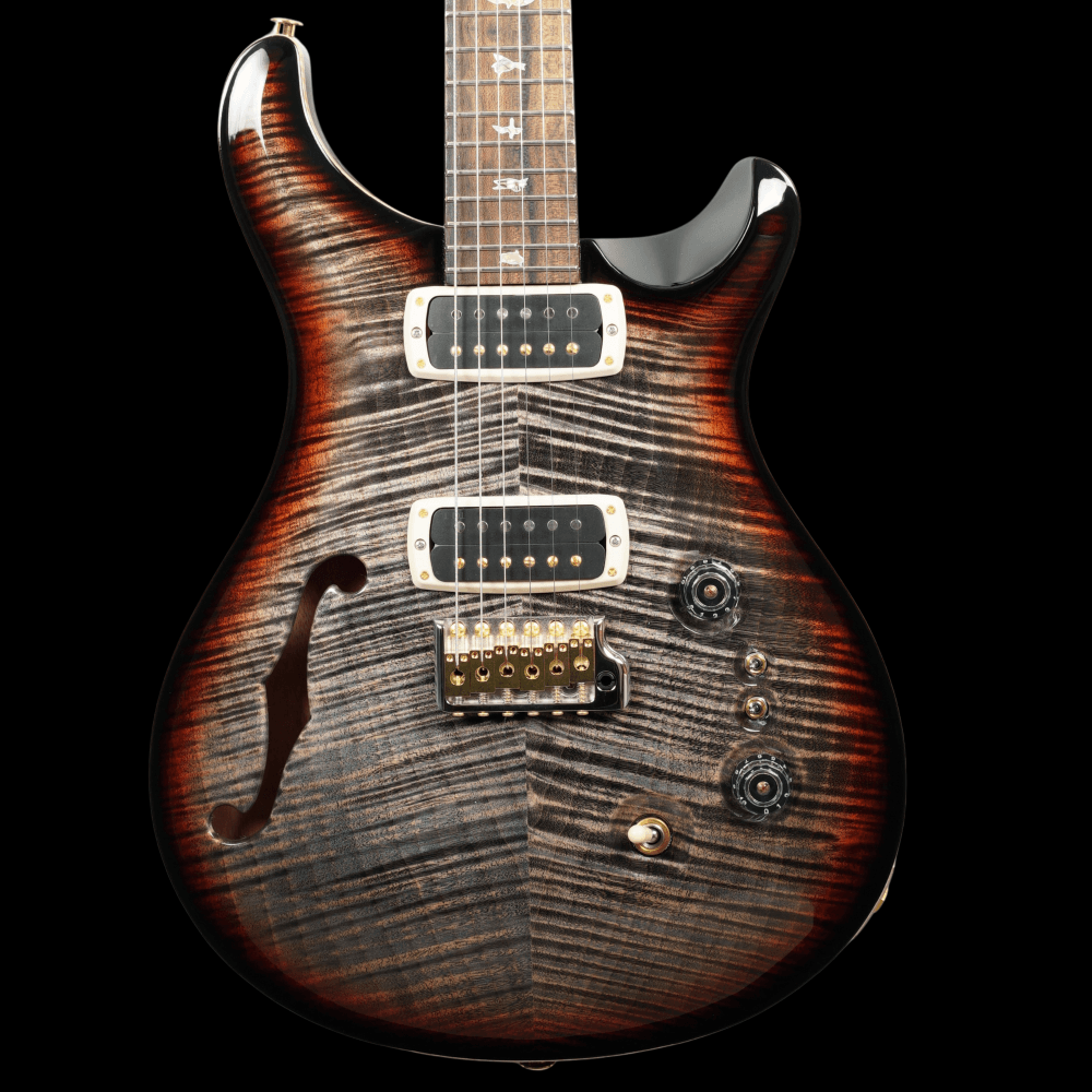 PRS 40th Anniversary Custom 24-08 Semi-Hollow, Charcoal Tri Colour Burst