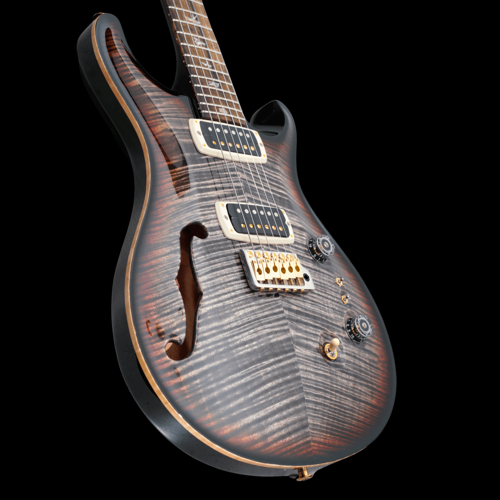PRS 40th Anniversary Custom 24-08 Semi-Hollow, Charcoal Tri Colour Burst