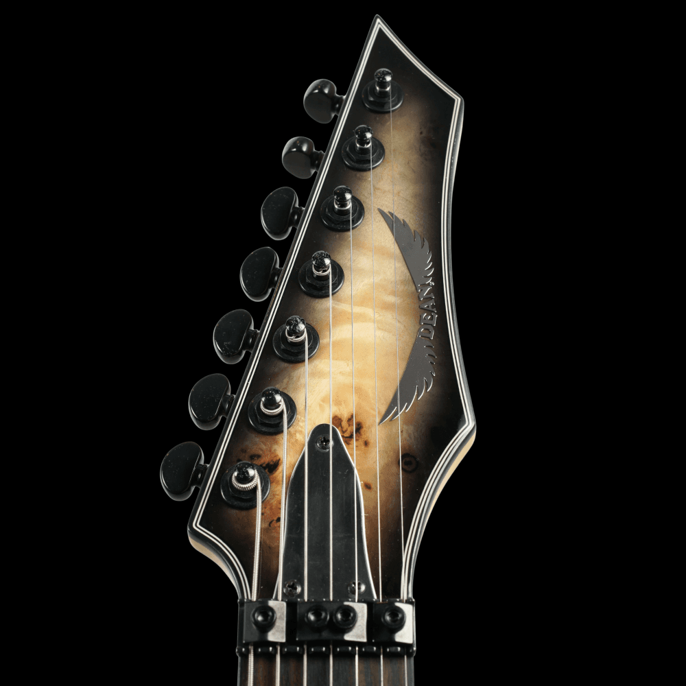 Dean Guitars Exile Select 7-String Floyd Fluence, Natural Black Burst