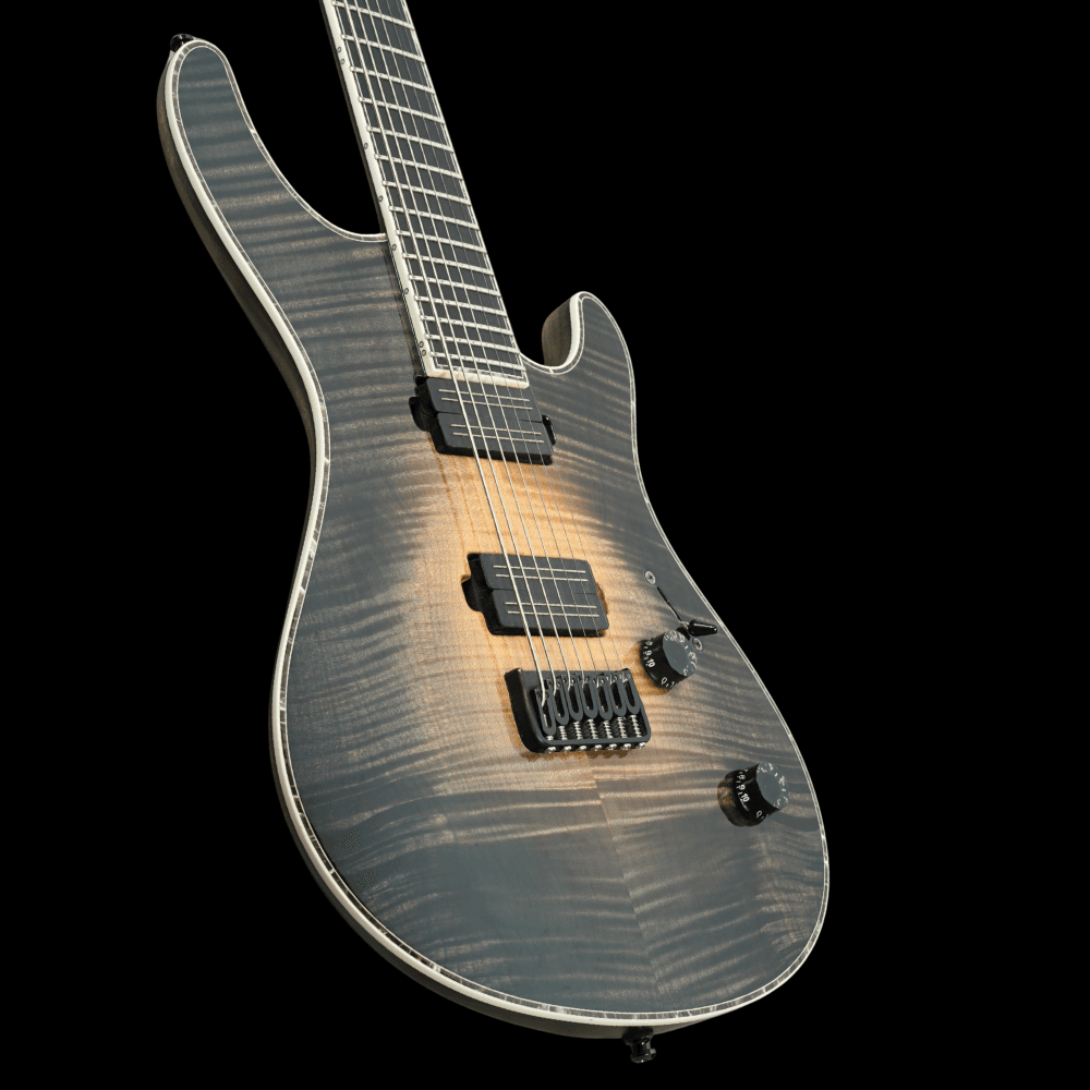 Mayones Regius 7, Transparent Natural Black Burst (Pre-Owned)