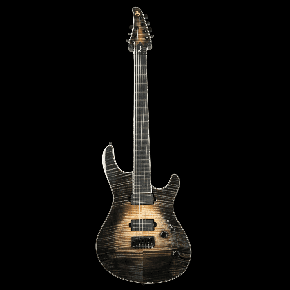 Mayones Regius 7, Transparent Natural Black Burst (Pre-Owned)