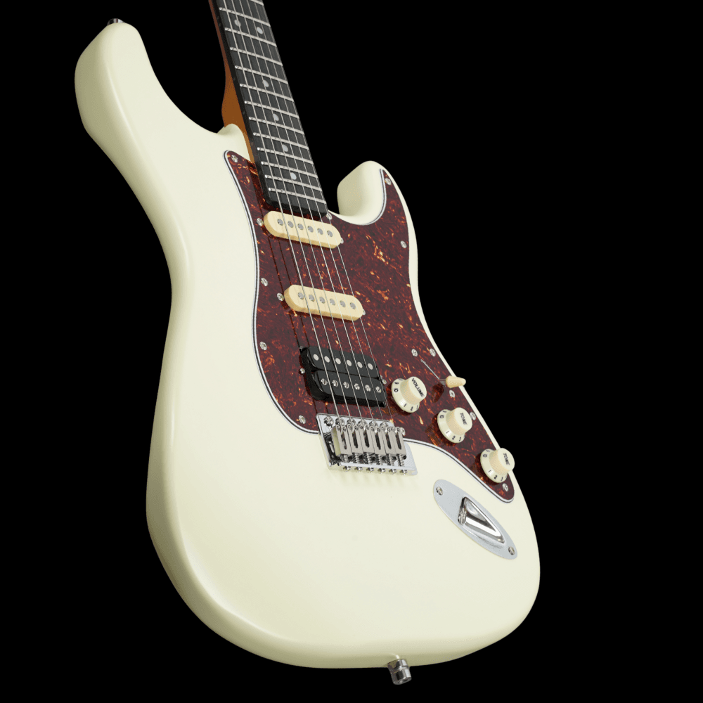 PS-4 HSS S Style Guitar (White)