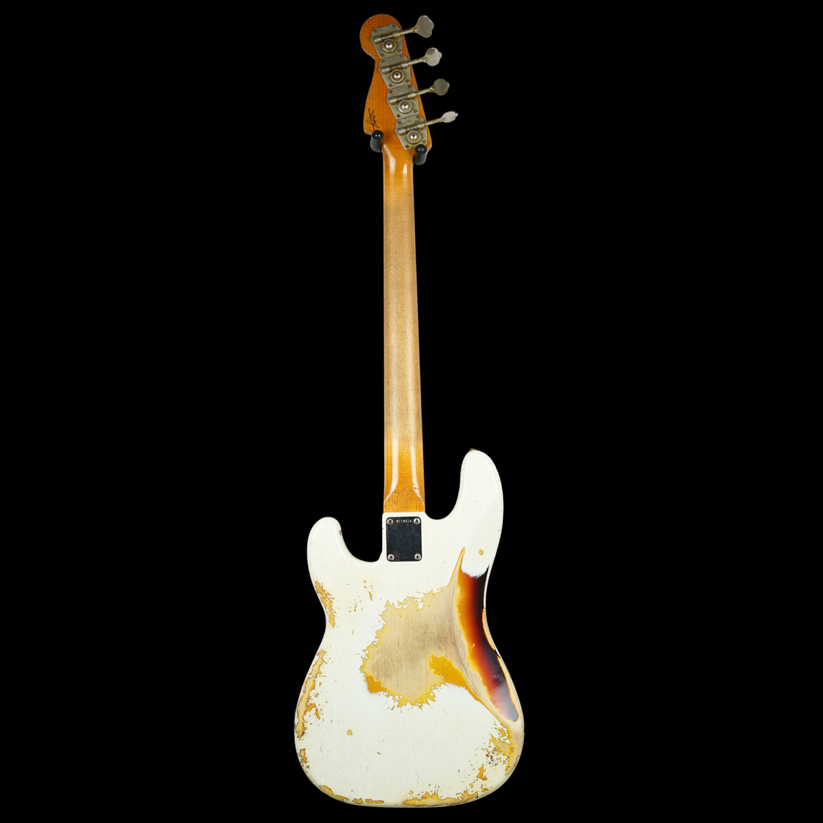 Fender Custom Shop 1960 Fender P Bass Relic, White over Sunburst (Pre-Owned)