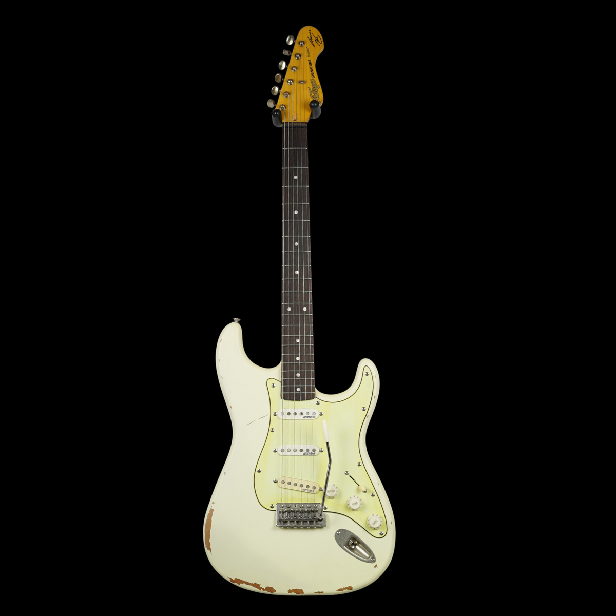 Vintage V6 Thomas Blug Signature Stratocaster, Vintage White (Pre-Owned)