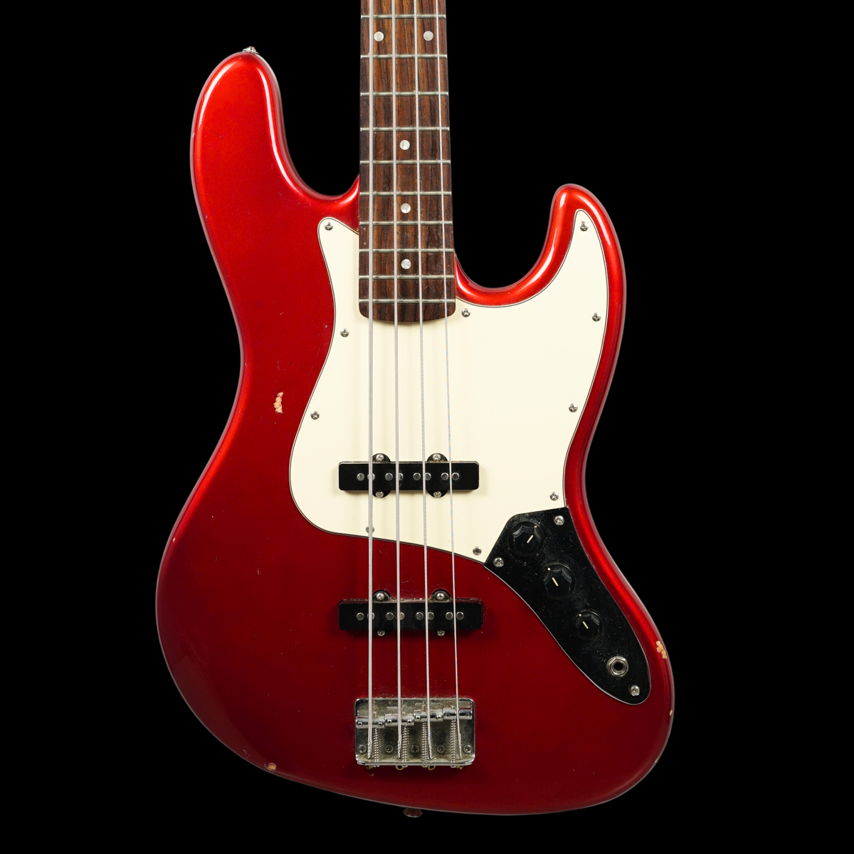 Squier 1996 Jazz Bass Made in China, Candy Apple Red (Pre-Owned)