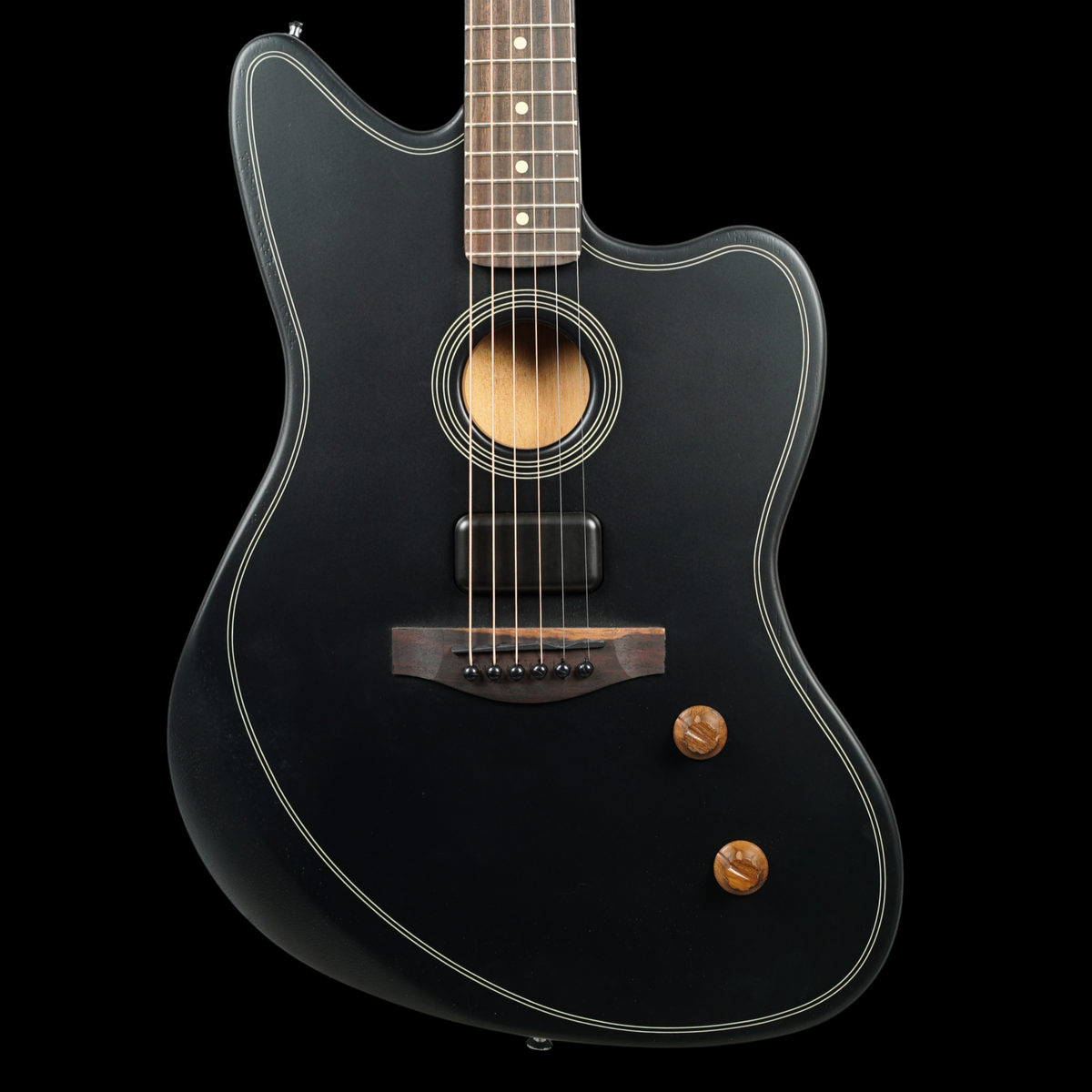 Fender Acoustasonic Standard Jazzmaster, Black (Pre-Owned)