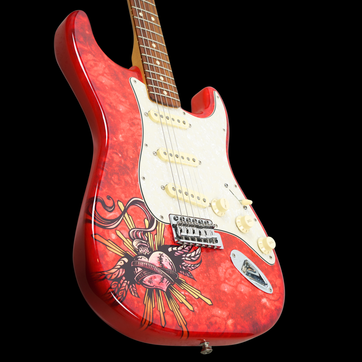 Fender 2015 Special Edition David Lozeau "Sacred Heart" Stratocaster w/ Custom Landau Ultra Noiseless Pickups (Pre-Owned)