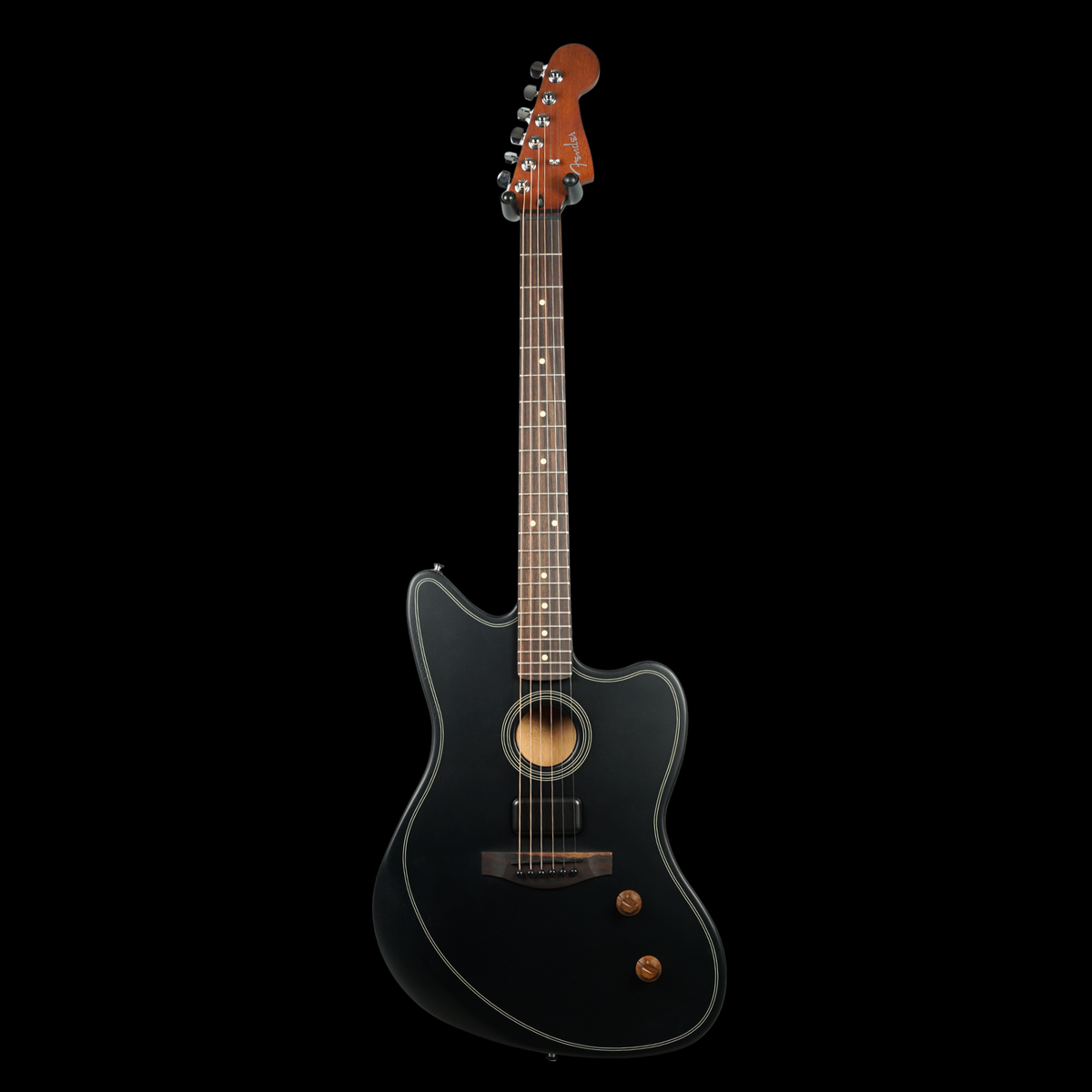 Fender Acoustasonic Standard Jazzmaster, Black (Pre-Owned)