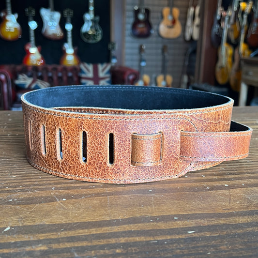 Leathergraft Roadworn Leather Strap In Tan (No Buckle)